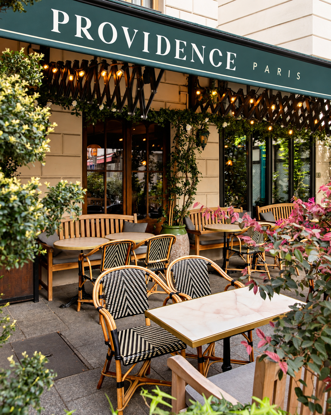 Terrasse végétale de l'Hôtel Providence